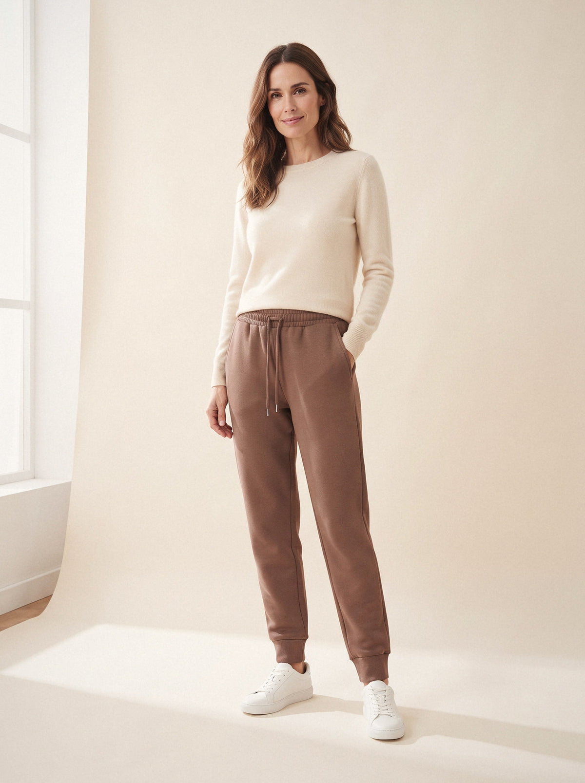 Pantalón jogger básico chocolate — La Boutique, La Algaba