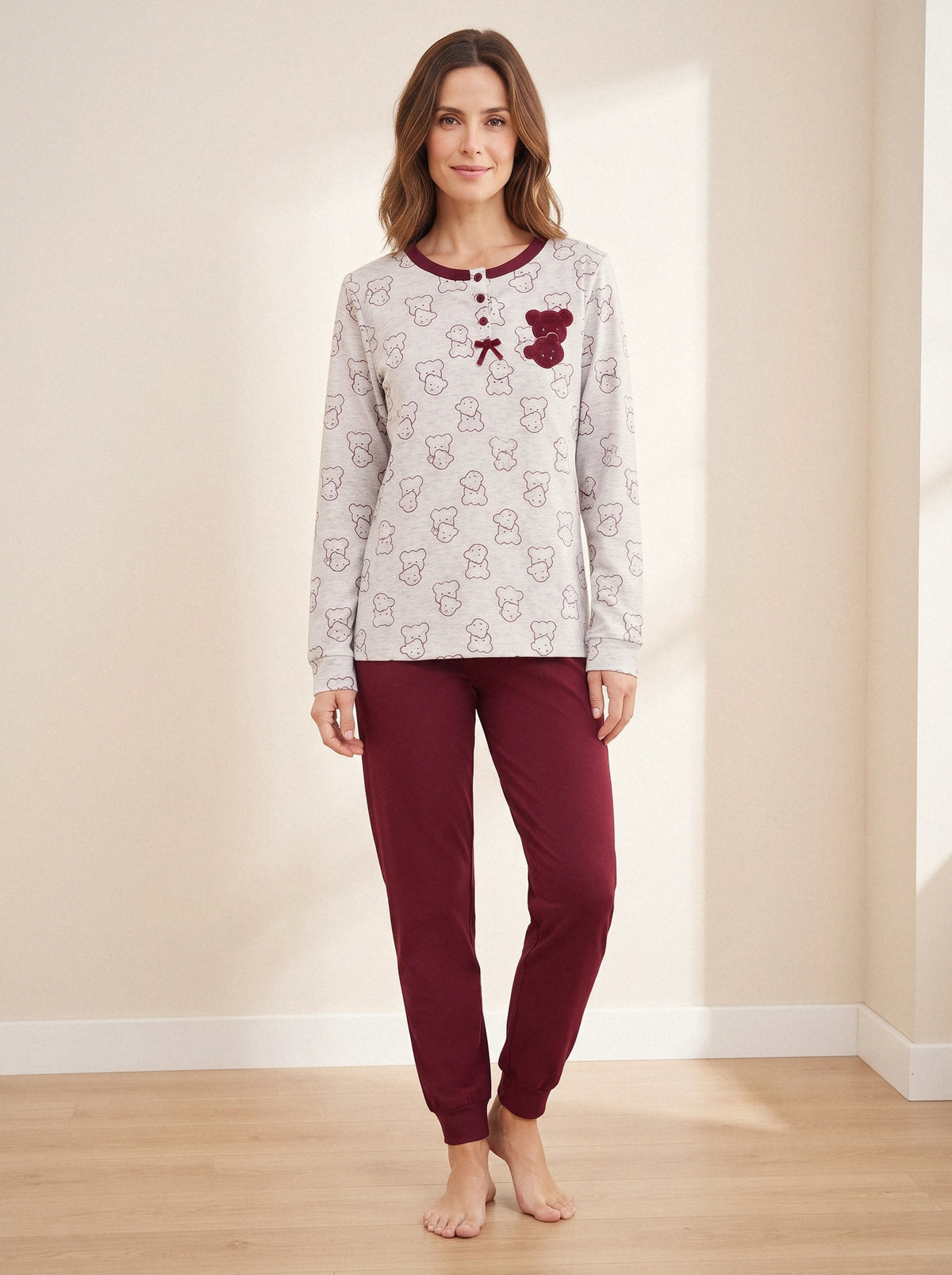 Pijama de ositos granate — La Boutique, La Algaba