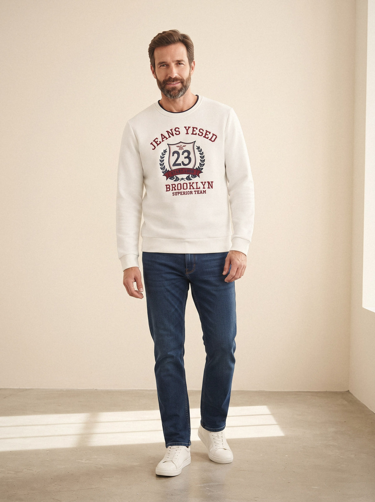 Sudadera Brooklyn blanco — La Boutique, La Algaba