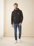 Sudadera capucha cremallera cruzada negro — La Boutique, La Algaba